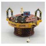 NS: VINTAGE REPRODUCTION CAST IRON COIN BANK