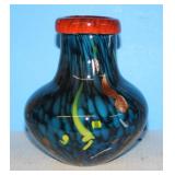 NS: BEAUTIFUL MODERN 9" ART GLASS VASE