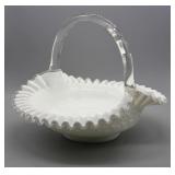 NS: BEAUTIFUL MILK GLASS BASKET