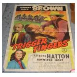 S: VTG "TRIGGER FINGERS" 27X40 ORIG. MOVIE POSTER