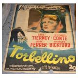 S: ORIG. "TORBELLINO" GENE TIRENEY MOVIE POSTER