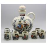 NS: GERMAN POTTERY FLASK & CUP SET