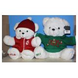 NS: 2008 & 11 KMART CHRISTMAS BEARS APPROX 16"