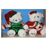 NS: PAIR OF 2009 KMART CHRISTMAS BEARS APPROX 16"