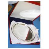 S: CARTIER PEWTER 12" TRAY WITH CASE