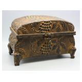 S: MODERN METAL 9.5" JEWELRY / TRINKET BOX