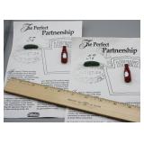 S: 2 SETS OF VTG HEINZ PICKLE & KETCHUP PINS