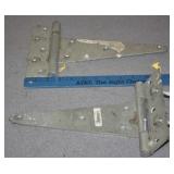 NS: PAIR OF LARGE HINGES. EXC. COND.