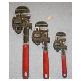 NS: LOT OF 3 OLDER W. GERMANY PIPE WRENCHES