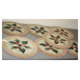 S: 7 ANTIQUE CHAIR COVERS - 15" DIAMETER