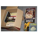 NS: BOX OF BOOKS - CHRISTMAS, ART POTTERY, CARS &