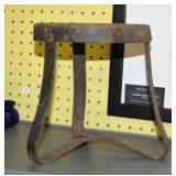 NS: OLD STEEL MILKING STOOL