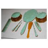 S: ANTIQUE BAKELITE DRESSER SET