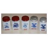 NS: LOT OF ANTIQUE MILK GLASS SHAKERS