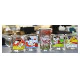 NS: VINTAGE DEER GLASS + GARFIELD MUGS