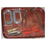 NS: TOOL LOT W/ CRAFTSMAN CLAMPS, BRASS HOSE