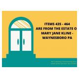 LOTS 435 - 464  FROM ESTATE OF MARY JANE KLINE