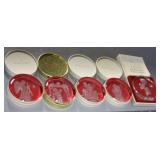 S: (5) DANBURY MINT 3.5" CRYSTAL CHRISTMAS DECORAT