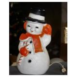 S: APPROX 14" BLOW MOLD SNOWMAN - NICE COND.
