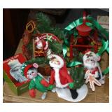 S: LOT W/ ANNALEE AND OTHER CHRISTMAS DECOR