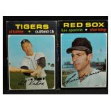 S: 1971 TOPPS AL KALINE #180 & LUIS APARICIO #740