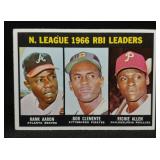 S: 1967 TOPPS 1966 NL RBI LDR AARON CLEMENTE &