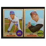 S: (2) 1968 TOPPS: TUG McGRAW #236 & DAVE JOHNSON