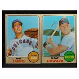 S: (2) 1968 TOPPS: RON SANTO #235 & FRANK HOWARD