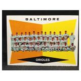 S: 1960 TOPPS BALTIMORE ORIOLES TEAM CARD #494