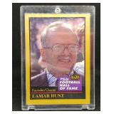 S: 1991 LAMAR HUNT SIGNED FOOTBALL CARD