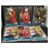 S: LOT OF 6 PGA GOLF SIGNED CARDS