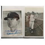 S: 2 MLB BASEBALL PLAYER VINTAGE SIGNED PHOTOS
