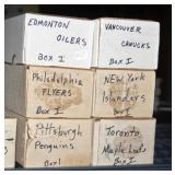 NS: 6 NEAR FULL BOXES OF HOCKEY CARDS