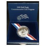 S: 2008 PROOF BALD EAGLE COMM. CLAD HALF