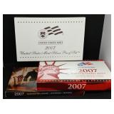 S: 2007 US MINT SILVER PROOF SET + PRES. DOLLARS