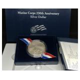 S: 2005 MARINES 230 ANNIVERSARY SILVER DOLLAR