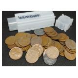 S: ROLL OF 45 WHEAT CENTS