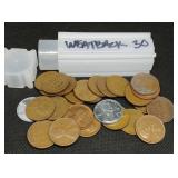 S: ROLL OF 30 WHEAT CENTS