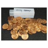 S: FULL OF 50 UNC 1974 LINCOLN CENTS