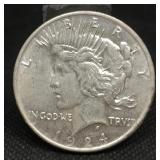 S: 1924 PEACE DOLLAR
