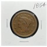 S: 1854 F LARGE CENT
