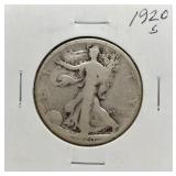 S: 1920-S VG WALKING LIBERTY HALF