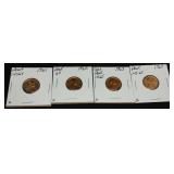 S: 4 PROOF LINCOLN CENTS 1961 62 63 64