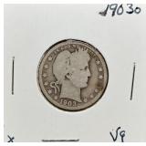 S: 1903-O VG BARBER QUARTER