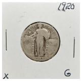 S: 1920 G STANDING LIBERTY QUARTER