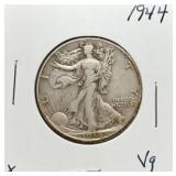 S: 1944 VG+ WALKING LIBERTY HALF