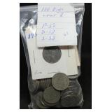 S: BAG OF 100 STEEL / ZINC LINCOLN CENTS