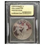 S: 1994-S PR70 DCAM WORLD CUP SILVER DOLLAR