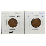 S: 11-D F & 11-S VG LINCOLN CENTS