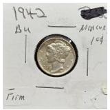 S: 1942-S BU MERCURY DIME